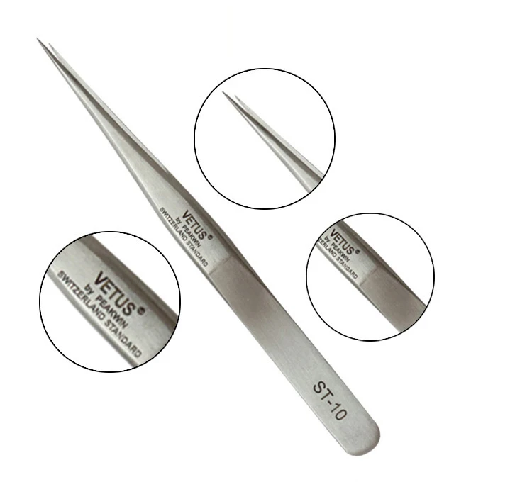 Wholesale Cosmetics Personalized Professional Slanted Rose Gold Custom Stainless Eyebrow Tweezers