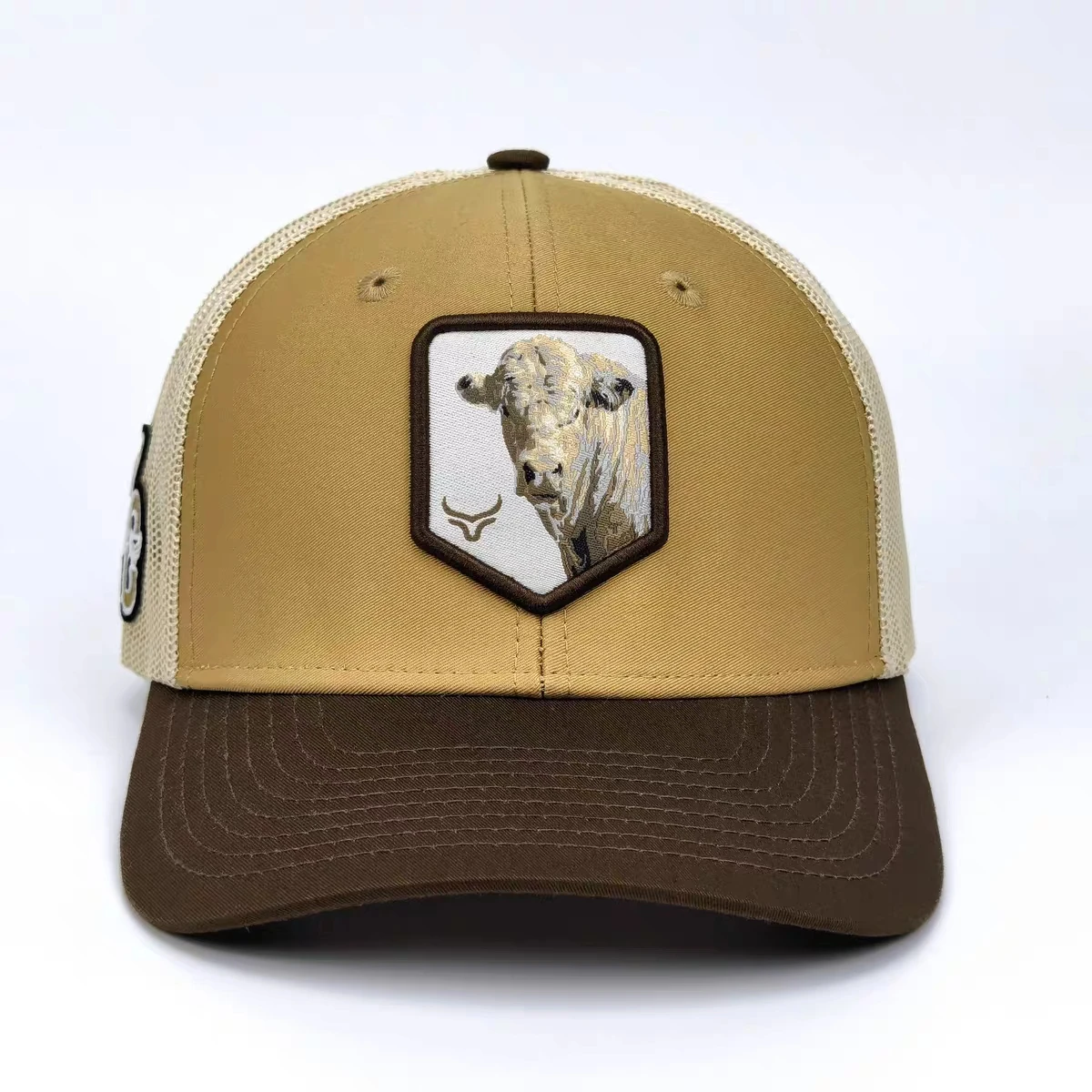 Custom hot sale applique classic retro yupong snapback polyester mesh Sports caps hat 6 panels woven patch fitted Baseball Cap