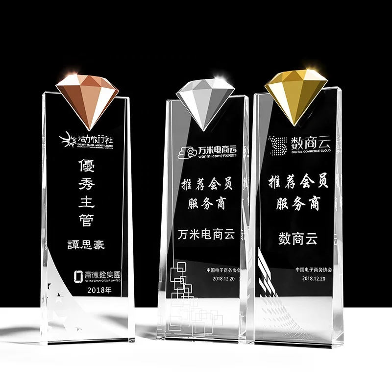 3D 25th Acrylic Award Soccer Anniversary Free Design Glass Plaque and French Corner Trophy Supplies
