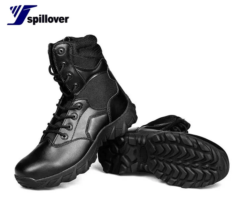 Safety Boots Black Zipper Boots Tactical Boots