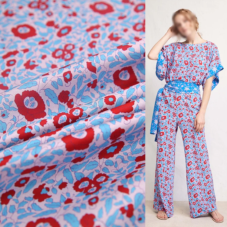 Fashionable Printed Sik Fabric by the Yard For Twill Dress with Low Minimum by Xinhe Textiles