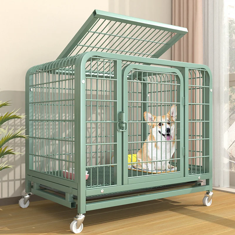 Kinghotpet Pet Large Folding Cage Kennel Iron Wire Latest Design Foldable Cage For Pet Cat Dog Crate