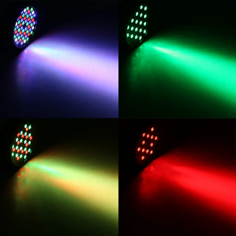 60 x 5-in-1 DMX LED Par Light 25 Degree Len RGB DJ Stage Lighting Uplights Parties Concert Band Theater Wedding Club Bar Church