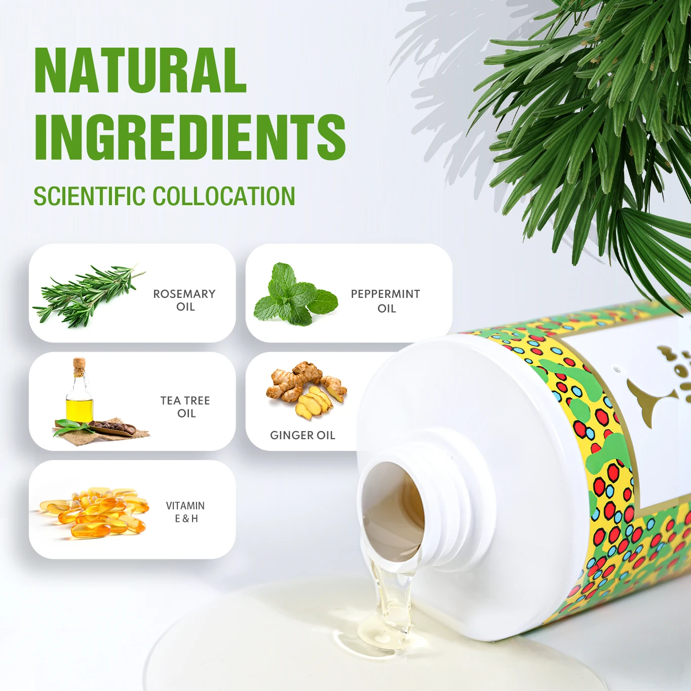 Wholesale hair growth shampoo and conditioner private label argan black hair nourishing biotin growth shampoo ginger