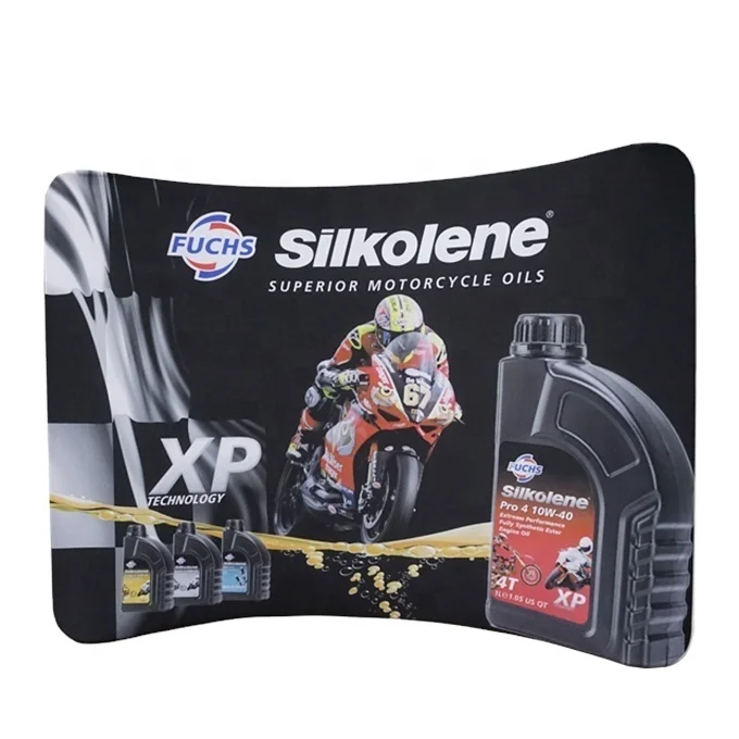 Portable aluminum curved shape polyester fabric collapsible custom photography backdrop for display wedding backdrop fabric