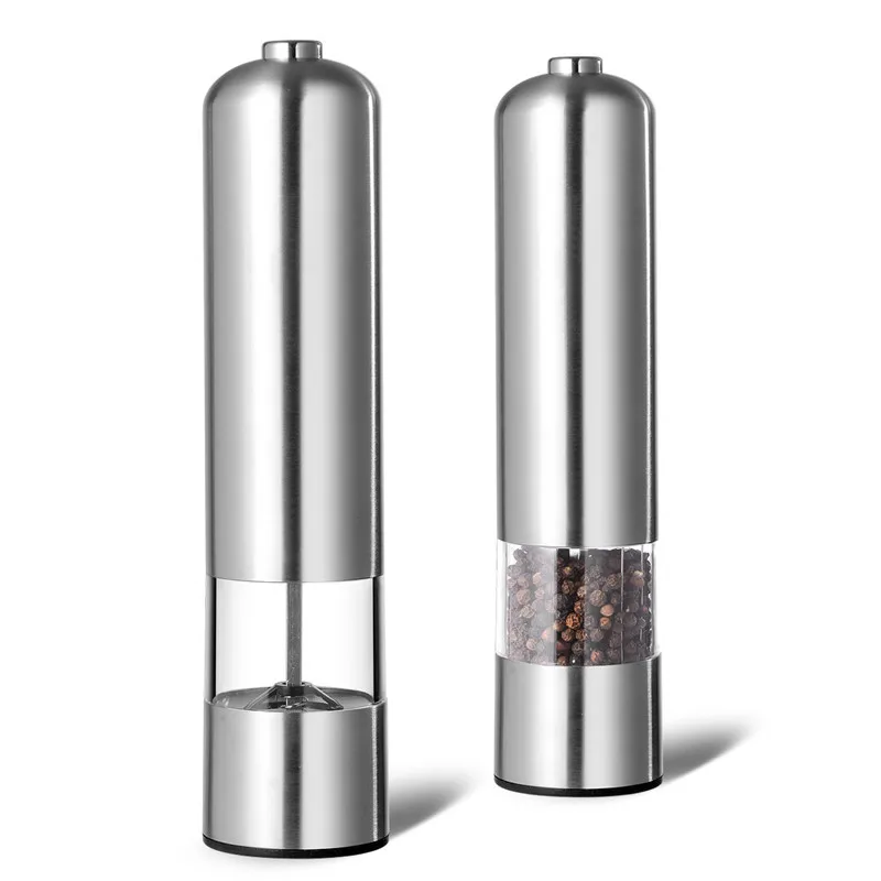 2023 Electric Salt Pepper Mill Stainless Steel One-handed operation Spice Mill