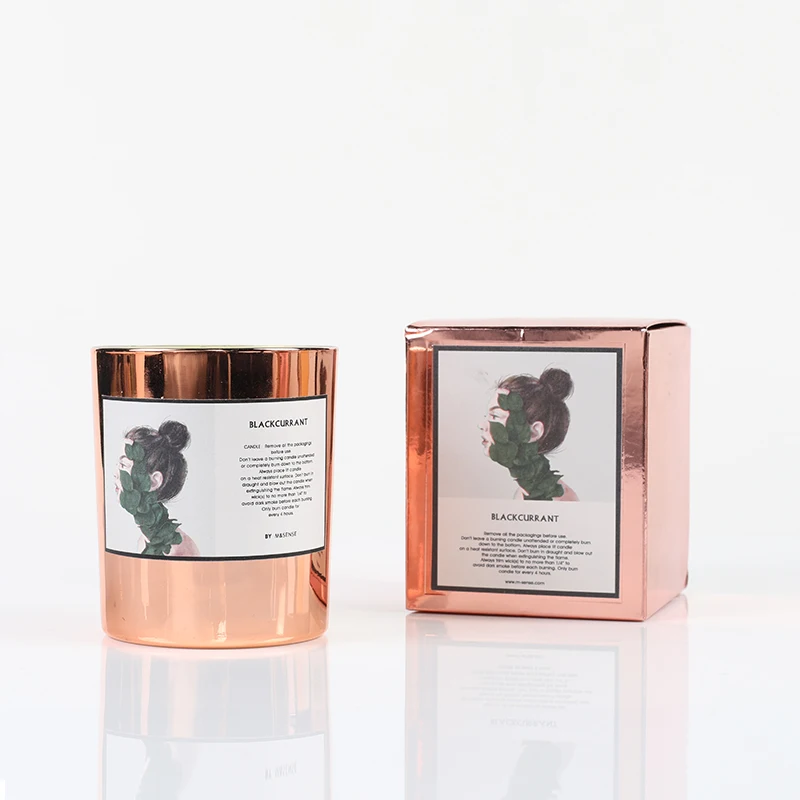 M&Sense foil sliver custom logo soy wax luxury aromatherapy manufacturer scented candle