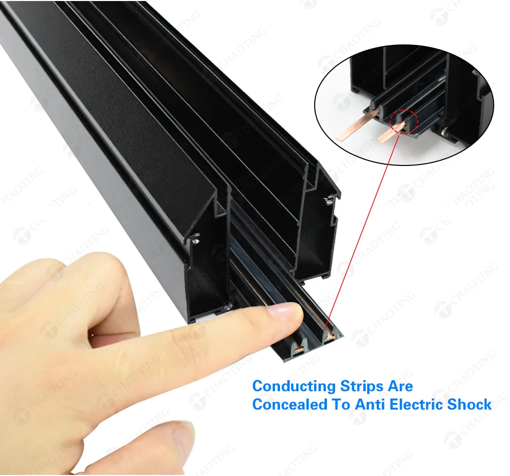 Commercial Stretch Ceil Rail Smart 220V Tracklights LED System Aluminum Magnetic Track Light Profile For Uk Russia Stretch Ceil