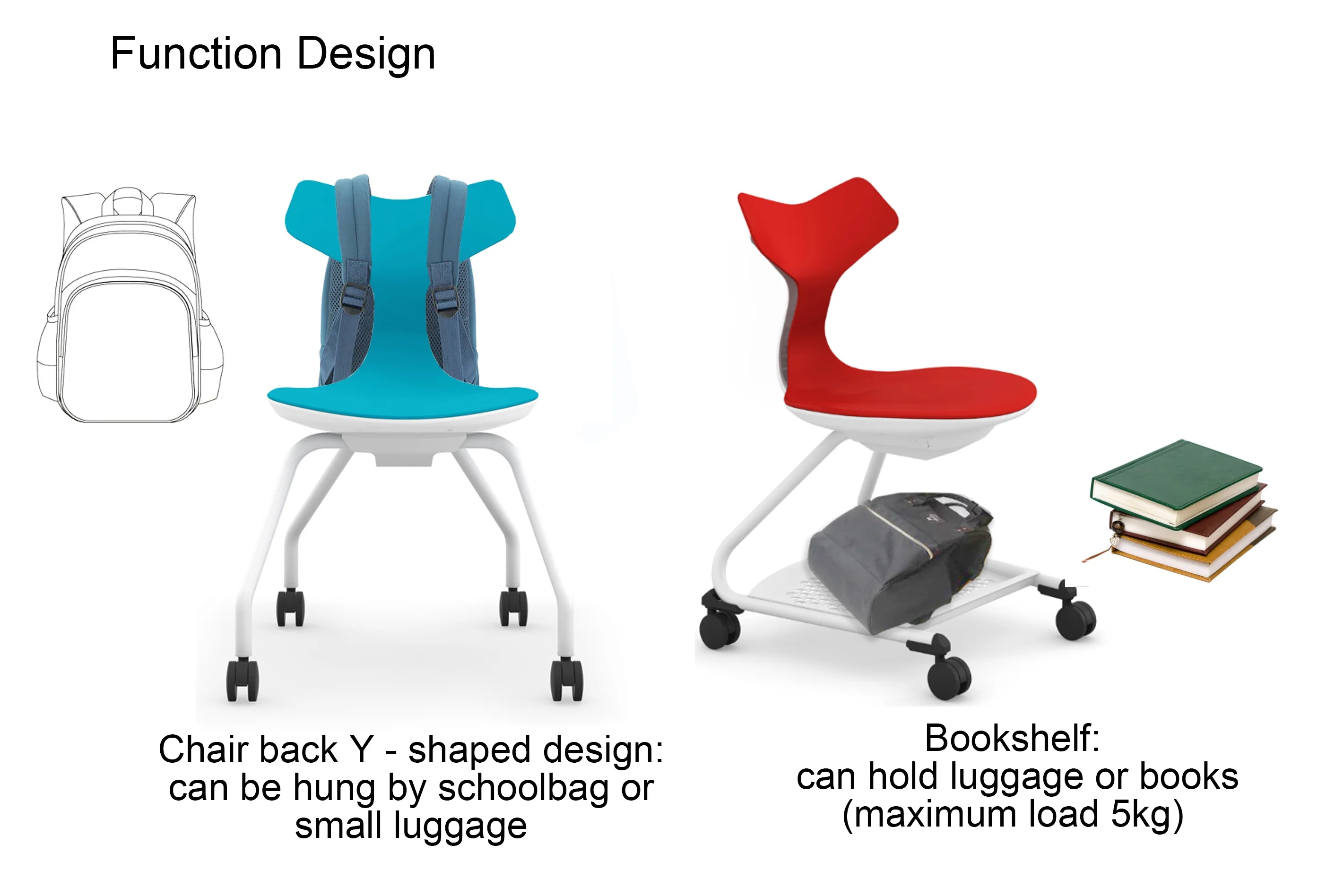 Factory Direct Four Leg Double PP Shell Ergonomic  Modern Training Project Good Price Office Waiting Lifting Chair With  Wheels