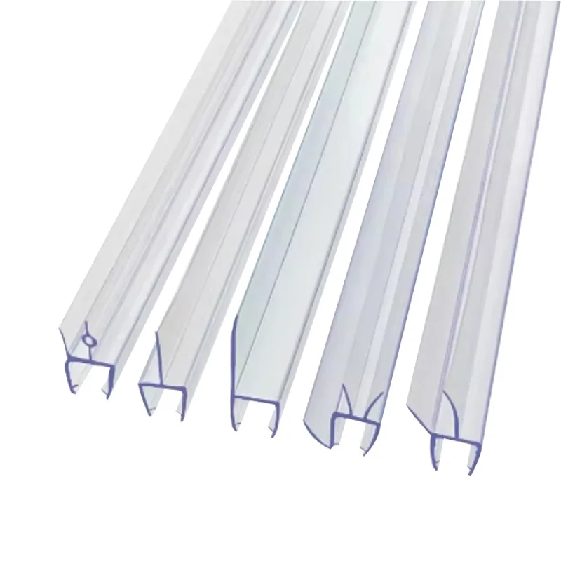 Office Sliding Glass Door Waterproof Sealing  Magnetic 135/180  Degree Transparent PVC Rubber Sealing Strip
