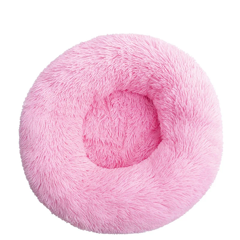 40 cm Hot sale soft removable cover plush pet bed comfortable round pet beds winter warm cat nest dog cushion