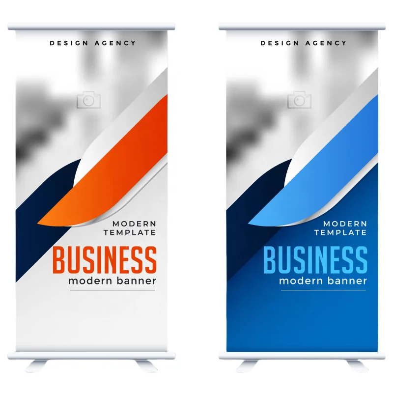 Custom Design Advertising Portable Retractable Aluminum Roll Up Banner 80 X 200 Cm Pull Up Stand Banner Roll Up Banner