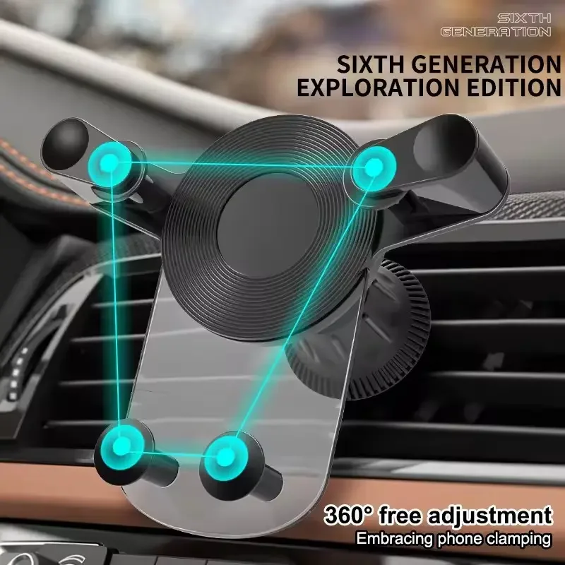 Universal Anti-slip Auto-Grip 360 Degree Rotation Air Vent Gravity Car Phone Holder