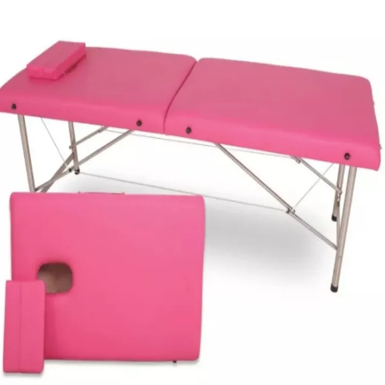 professional portable massage  table folding salon beaut with mattress black chair bed