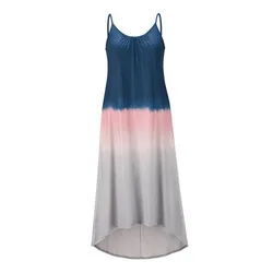 Summer Dress 2021 Hot Style Casual Loose Irregular Striped Long Skirt