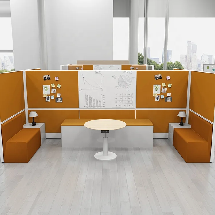 Modern standing electric desk with negotiated sofa set office modular workstation partitions office
