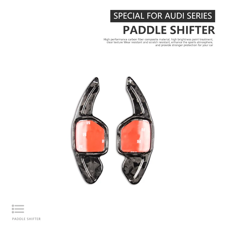 ES Carbon Fiber Interior Accessories Steering Wheel Shifter Paddle Shift For AUDI A4L A5 A6L A8 Q7 S5 S6 RS6 Car Accessories