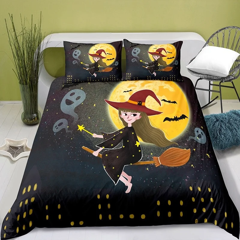 3D Halloween Christmas Elements Custom Quilt Cover Pillowcase Sheet duvet cover bedding set 	 3pices bed sheets cover