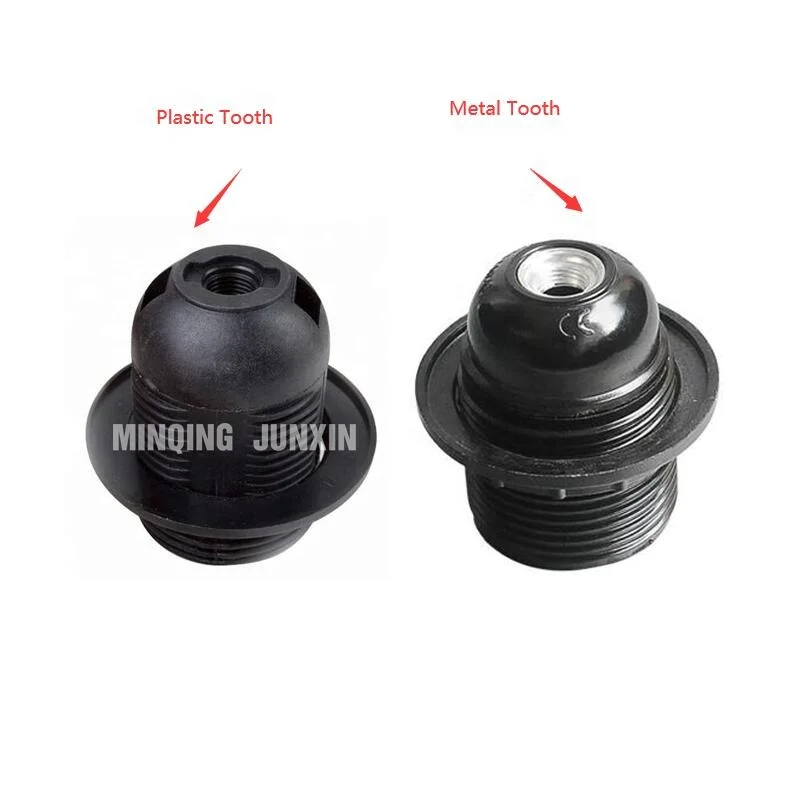 Hot Sell Bakelite thread light bulb socket vintage CE VED UL E14 E26 E27 E40 black white plastic lamp holder