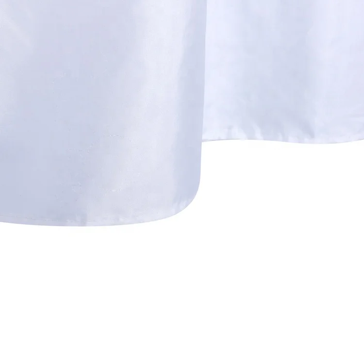 100% polyester 3D circle petal taffeta bathroom shower curtain white waterproof