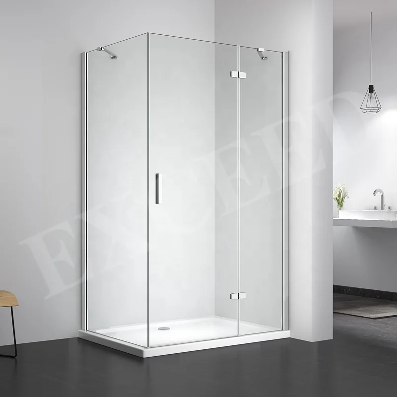 Exceed hinged easy shower enclosure one side folding shower enclosure