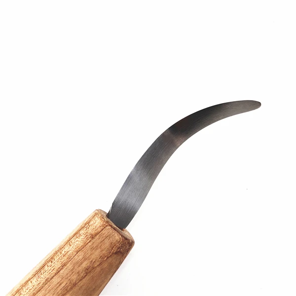 New Design Wood Spoon Double-edged Carving Hook Knife With Stainless Steel Blade
