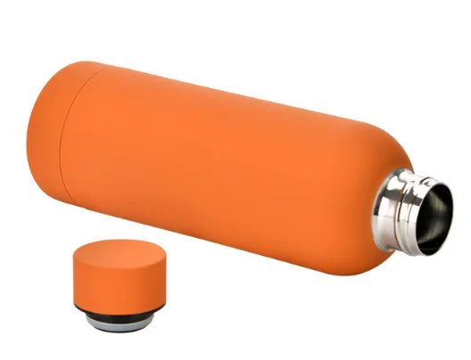 Milk water bottles Rubber paint 304 stainless steel coke bottle vacuum flask outdoor travel straight small mouth sports bottle