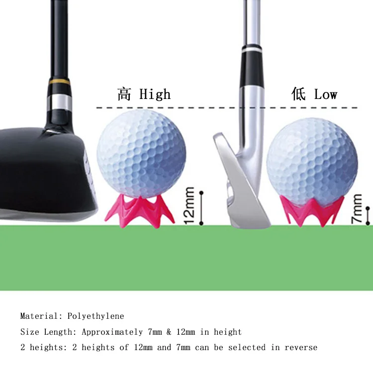 Longsan Factory spot Black Stone Brook winter rubber golf tees Lower resistance feet redesign driving range indoor golf tee