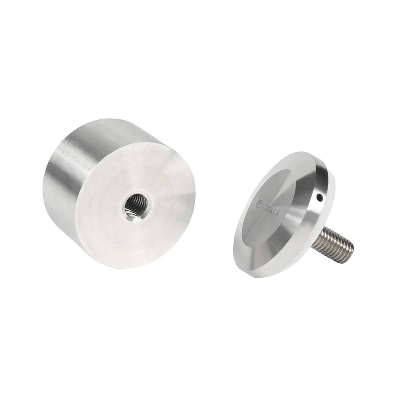 China Adjustable Heavy Duty 304 Stainless Steel Glass Railing Standoffs for Balcony Stair Railing Black Railing Clamp