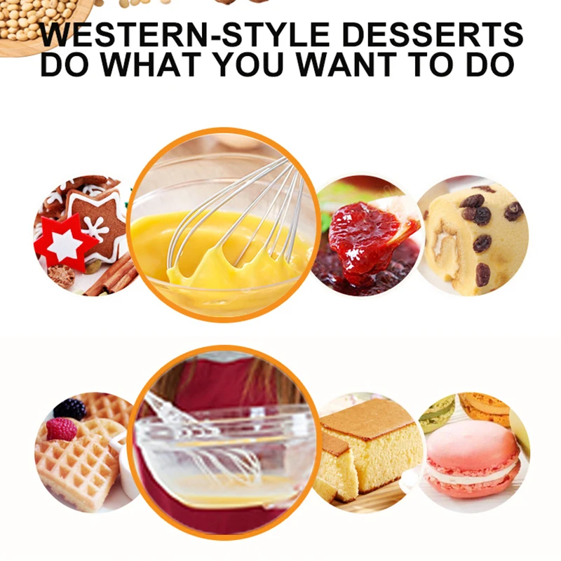 Cordless and Safer Cleaning electric hand small mini Digital Display mixer Quick charge Electric Whisk 3-Speed Wireless Mixer