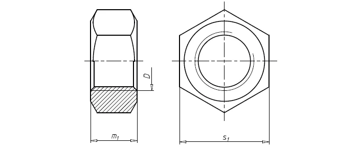 Stainless Steel Fine Pitch Thread D1N9711-lSO8673-GB/T6171 Hexagon Nuts