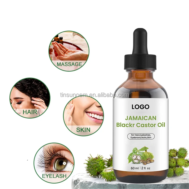 Organic Jamaica Castor Oil eyelash eyebrow growth serum Wholesale Eye Lash Growth Castor Oil