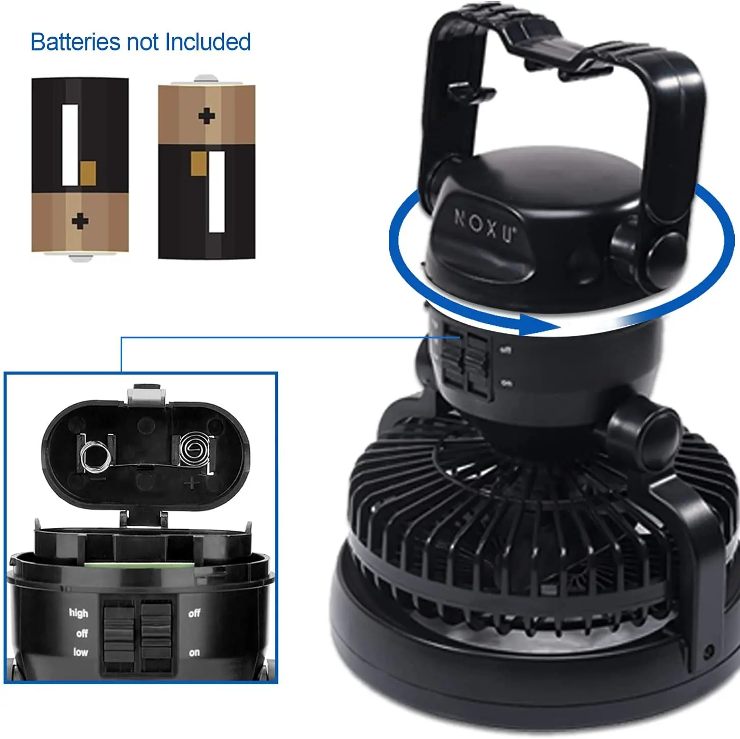 LED fan light outdoor tent multifunctional 18LED camping light two-in-one camping fan light
