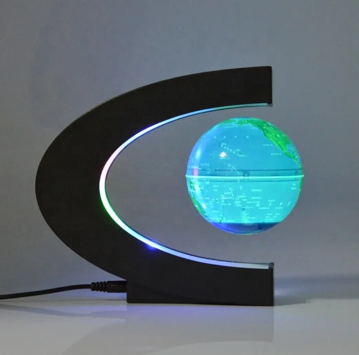 New product magnetic floating globe display with led lights acrylic levitation globe display