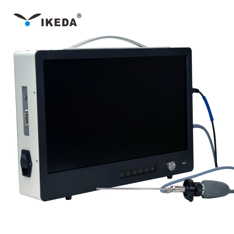 Endoscopy camera with LED cold light source & monitor for laparoscope