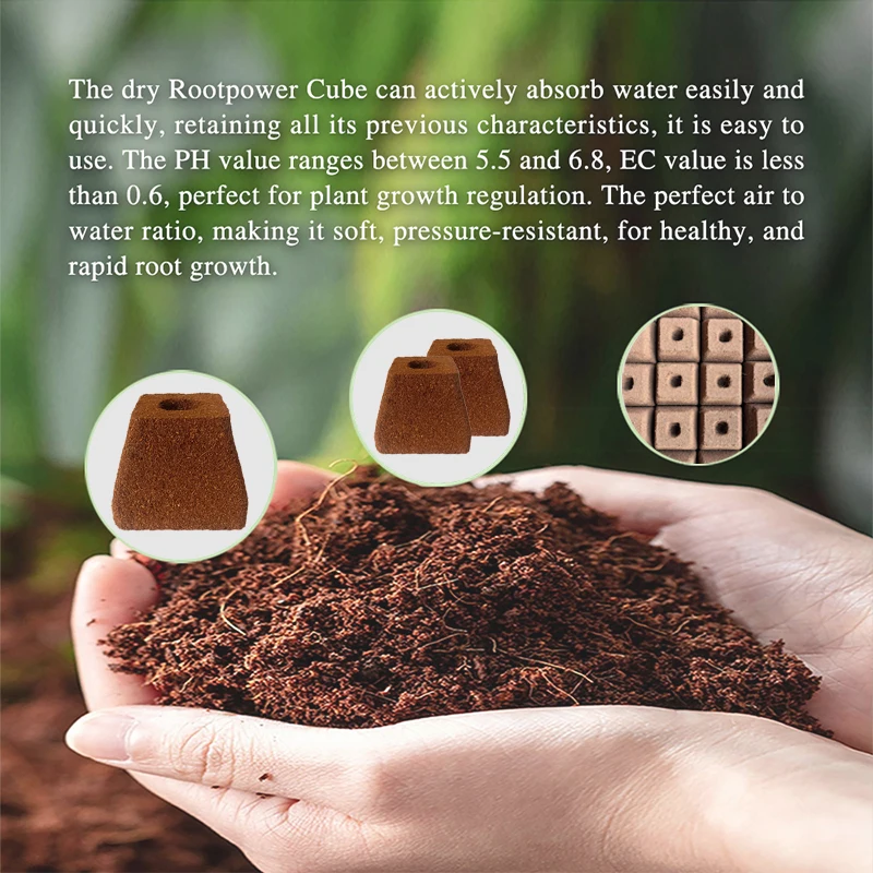 80Pc/box Tall Coco Grow Blocks Greenhouse Gardening Soilless Cultivation Compression Base plants Growing Flower Pots