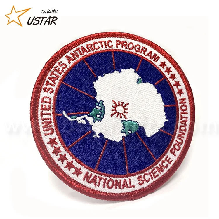 Embroidered Patch Manufacturers OEM Custom Made Brand Name Logo Patch Iron On Embroidered Patches Badges For Clothing