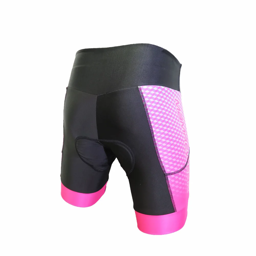 Soft band pink cycling clothes,Ladies and girls high waist band cycling short