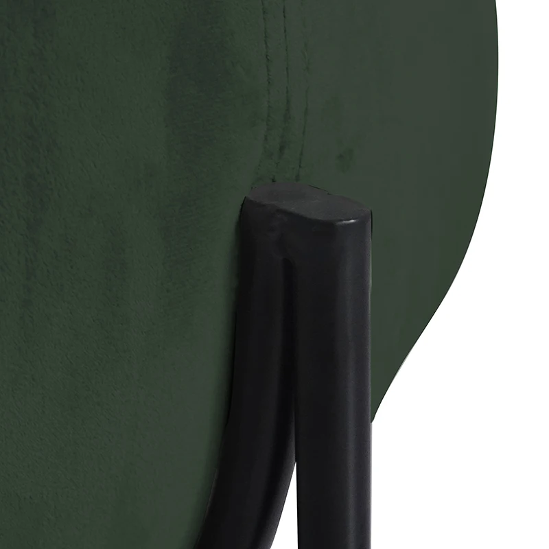 modern Green upholstered foot stool round velvet stools