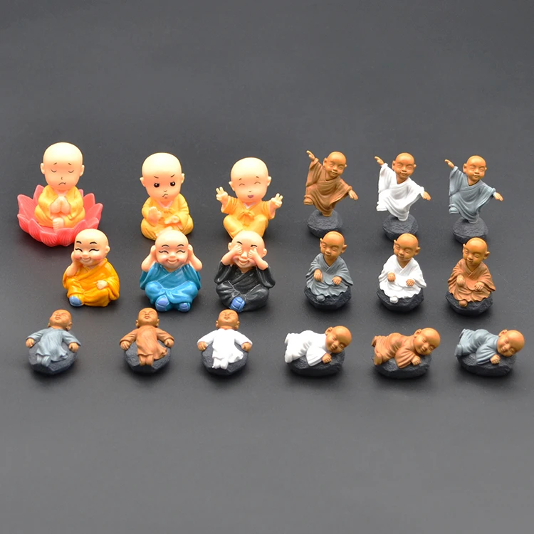 miniature people terrarium cute little monks collection figures home ornament garden resin figurine statue