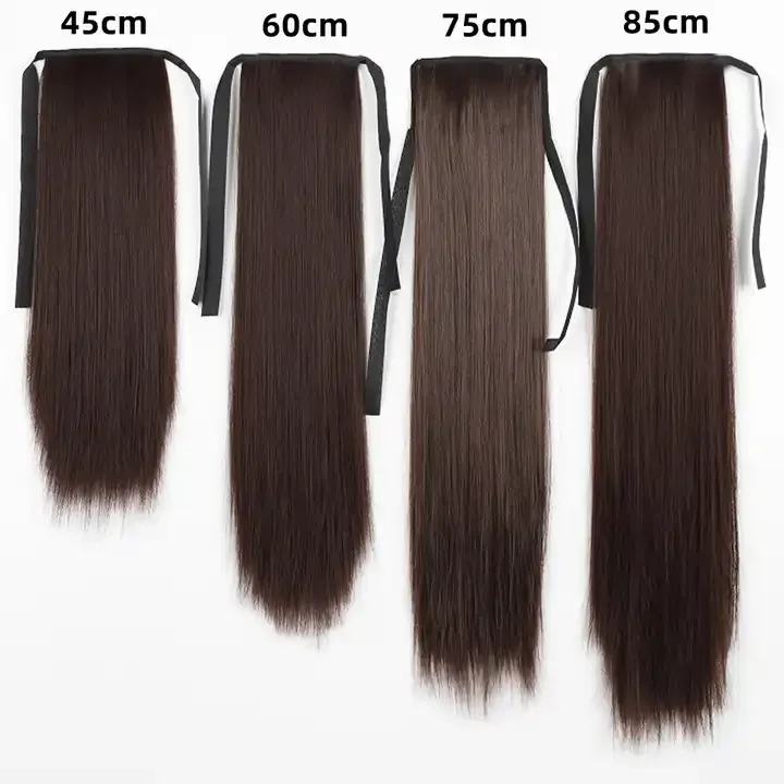 Synthetic Pony Tail Hair Wigundle False Ponytail in Straight Clip Hairpiece With Hairpins Extensions for Women