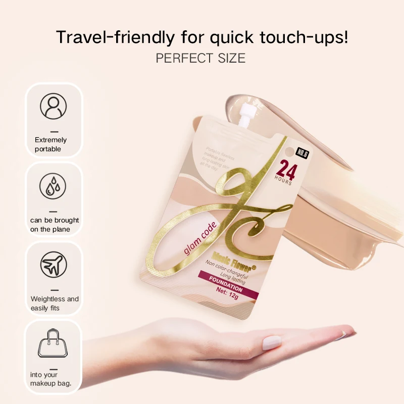 Original Music Flower GMPC Makeup Full Coverage Oil-free Waterproof Concealer Private Label Cheek Liquid Matte Foundation