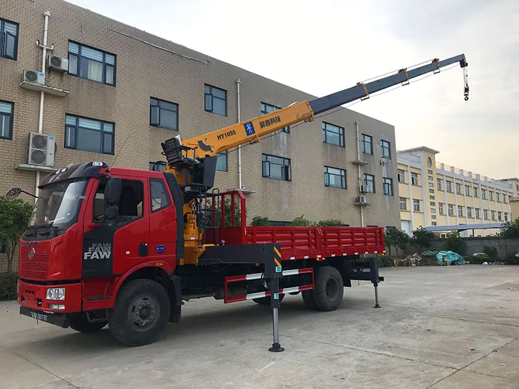 6 ton 8 ton 10 ton 16 ton truck mounted crane with outrigger
