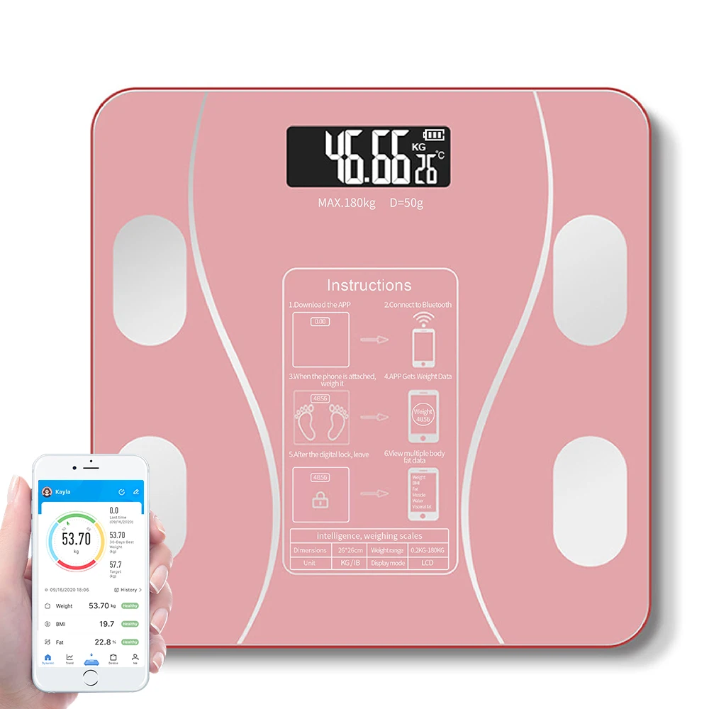 
Smart Scale 180kg 396lb Digital Blue tooth Body Fat Scale for Household 
