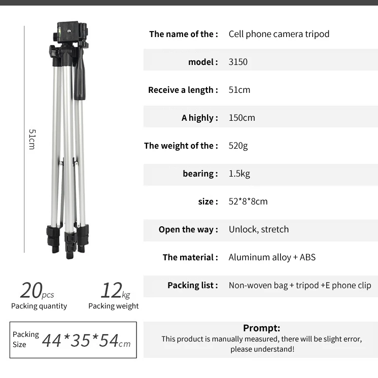 360 Rotating Adjustable Angle 150CM 59' Professional Overhead Tripod Mobile Phone dslr Camera Holder Tripod Stand