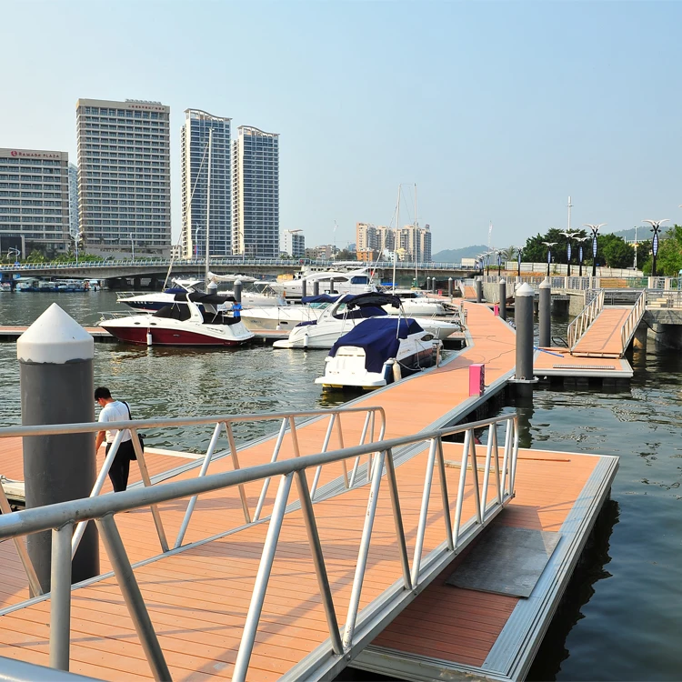 Floating Dock Jetty Marina Engineering Design Tourist Dock  Floating Wharf Aluminum Handrail Bridge Corridors Pontoon Wharf