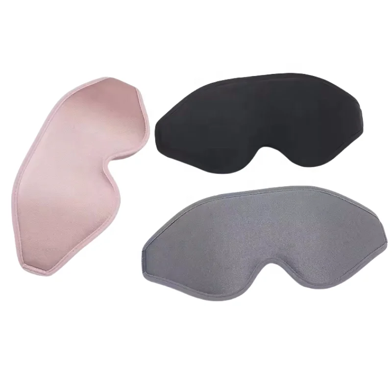 3D Memory Foam Sleeping Mask Men Women Blind Fold Eye Cover Pad Travel Contoured Cup Band 100% Blackout Eye Mask Opp Bag 500