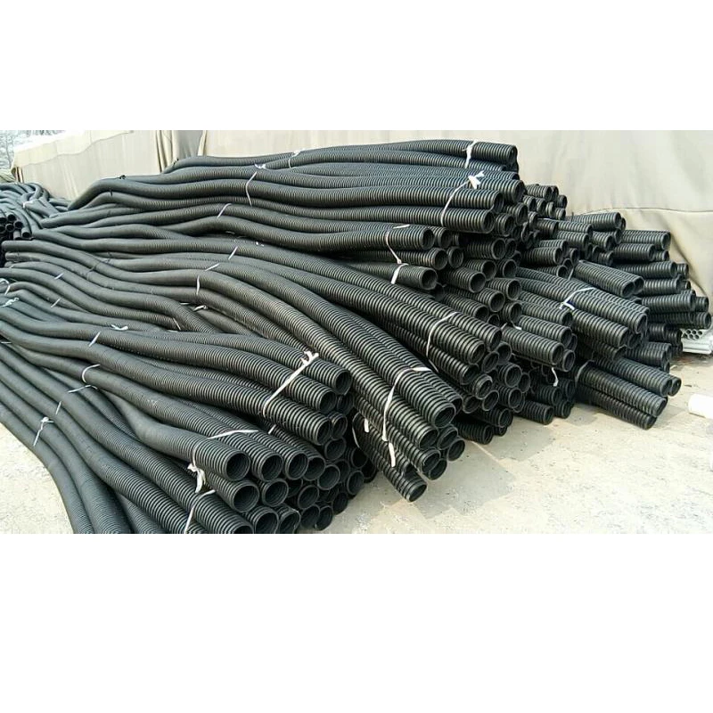 pe single wall corrugated pipes 50mm 60mm 75mm 90mm 110mm 160mm perforated tubes in rolls or pieces white black color