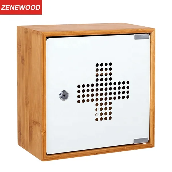 New design Bamboo Indoor Wall Mounted Medicine Cabinet for house