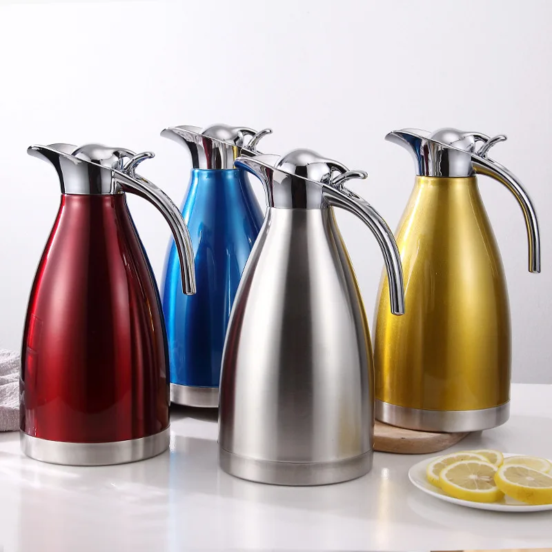 Custom 2.0L Hot Selling High Quality SS304 Vacuum Insulated Thermos Tea Coffee Pot For Coffee Carefe Pot Thermal Coffee Kettle